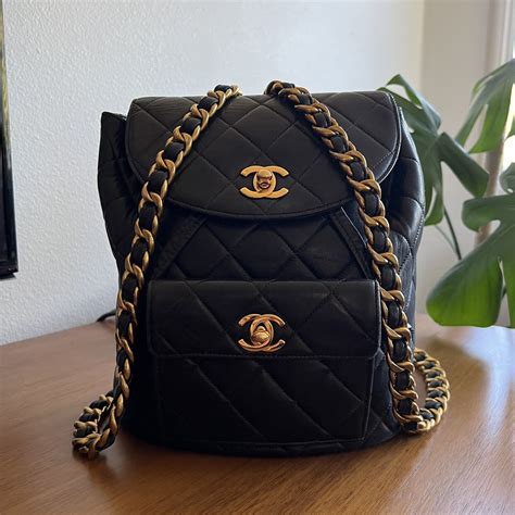 chanel vintage backpack for sale|Vintage Chanel evening bag.